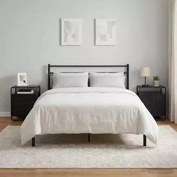 vidaXL Nachttisch 2er-Set, schwarze Eiche, Holzwerkstoff (8007624)