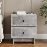 vidaXL Nachttisch Betongrau 43 x 34,5 x 47,5 cm Holzwerkstoff