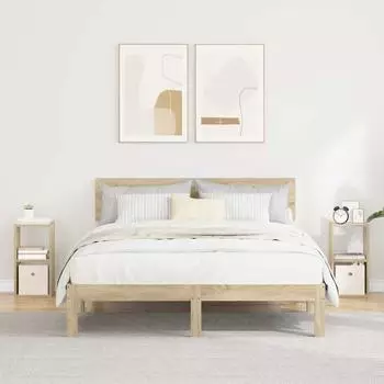 vidaXL Nachttisch 2er-Set Holzwerkstoff Sonoma-Eiche 25,5x22x49,5cm (8000601)
