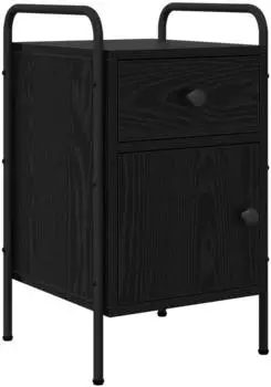 vidaXL Nachttisch schwarze Eiche, Holzwerkstoff, 35x36,5x61cm (8007647)