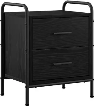 vidaXL Nachttisch Schwarz-Eiche-Optik 40x30x50cm Holzwerkstoff