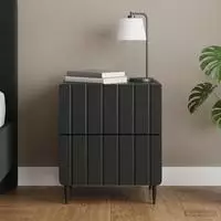 vidaXL Nachttisch Schwarz 43 x 34,5 x 49,5 cm Holzwerkstoff