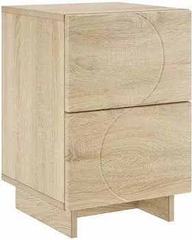 vidaXL Nachttisch Sonoma-Eiche, Holzwerkstoff, 33,5x34,5x50cm