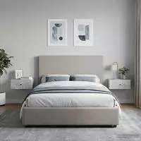 vidaXL Wandmontierter Nachttisch 2 Stk. Betongrau 49 x 34,5 x 20 cm