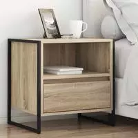 vidaXL Nachttisch Sonoma-Eiche 50 x 39,5 x 50 cm Holzwerkstoff