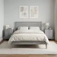 vidaXL Nachttisch 2 stk. Sonoma-Grau 33,5 x 34,5 x 50 cm Holzwerkstoff