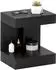 HomCom Nachttisch mit Schubladen und Ablage, schwarz, 40x30x46cm