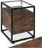 TecTake Nachttisch Dudley Industrial, dunkles Holz