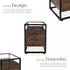 TecTake Nachttisch Dudley Industrial, dunkles Holz