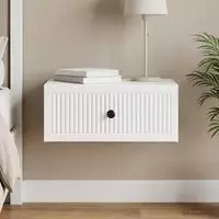 vidaXL Nachttisch mit Schubladen Wei&szlig; 49 x 34,5 x 20 cm Holzwerkstoff