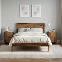 vidaXL Nachttisch 2 stk. Altholz 33,5 x 34,5 x 50 cm Holzwerkstoff