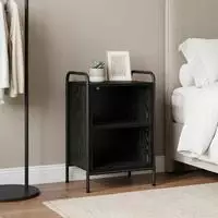 vidaXL Nachttisch Schwarz Eichen-Optik 40 x 30 x 60 cm Holzwerkstoff