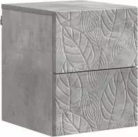 vidaXL Wandmontierter Nachttisch Betongrau 34,5 x 33 x 40 cm