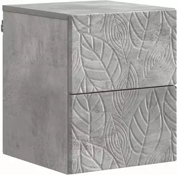 vidaXL Wandmontierter Nachttisch betongrau, 34,5x33x40cm