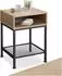 TecTake Nachttisch Harlow, Holz hell, Eiche Sonoma, 40,5x40,5x59cm