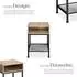 TecTake Nachttisch Harlow, Holz hell, Eiche Sonoma, 40,5x40,5x59cm
