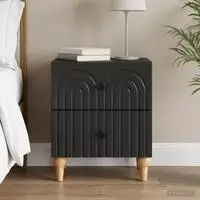 vidaXL Nachttisch Schwarz 43 x 34,5 x 48 cm Holzwerkstoff