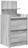 vidaXL Nachttisch 2 Schubladen grau Sonoma 38x34x80cm (861365)