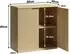 OKWISH Aufbewahrungsschrank MDF Eiche, zweitürig, Faltenfront, 80x40x80cm