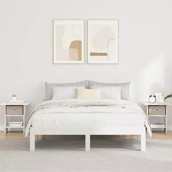 vidaXL Nachttisch 2er-Set wei&szlig; 41x40x45cm Holzwerkstoff (8000437)