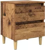 vidaXL Bettschrank Altholz 40 x 35 x 50 cm Holzwerkstoff