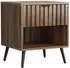 OKWISH Nachttisch MDF, Walnuss, 45x40x53cm, 1 Schublade, offenes Fach