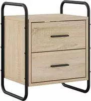 vidaXL H&auml;ngender Nachttisch Sonoma-Eiche 40 x 30 x 50 cm Holzwerkstoff
