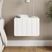 vidaXL Wandmontierter Nachttisch Hochglanz Wei&szlig; 33 x 34,5 x 24 cm