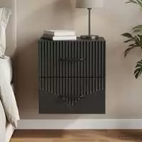 vidaXL Wandmontierter Nachttisch Schwarz 34,5 x 33 x 40 cm