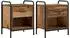 vidaXL Nachttisch 2 Stk., Holzwerkstoff, Altholz-Optik, 40x30x50cm