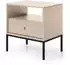 Masseno Mondo Nachttisch beige, Holzwerkstoff, 1 Schublade (800001095194)