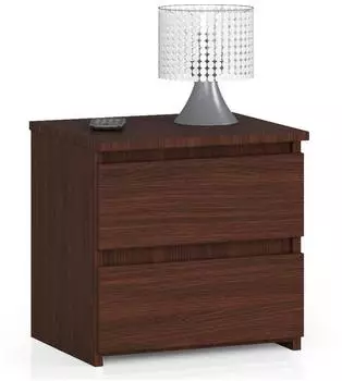 RAUMHIRSCH Nachttisch dunkelbraun, 2 Schubladen, Soft-Close, 40x40x35cm (800001457220)