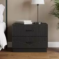 vidaXL Nachttisch Schwarz 62 x 34,5 x 44,5 cm Holzwerkstoff