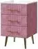 VICCO Velia Nachttisch rosa, 3 Schubladen, 41x62cm
