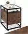 TecTake Nachttisch Kidderminster, Holz/Metall, Industrial (43x60,5x40cm)