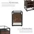 TecTake Nachttisch Kidderminster, Holz/Metall, Industrial (43x60,5x40cm)