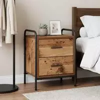vidaXL Nachttisch Altholz 40 x 30 x 50 cm Holzwerkstoff