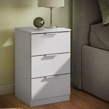 VICCO Fino Nachttisch weiß, 3 Schubladen, 37,6x61,8cm (58554)