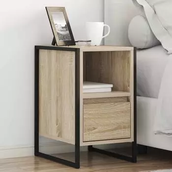 vidaXL Nachttisch Holzwerkstoff Sonoma 39,5x30x50cm