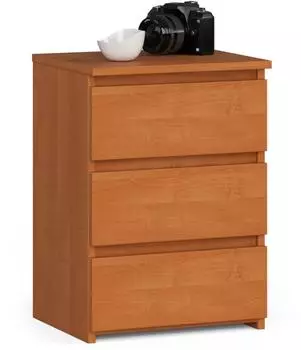 Akord Furniture Factory CL3 Nachttisch 3 Schubladen, Erle, 40x35x57cm (2512)