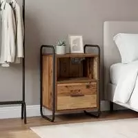vidaXL H&auml;ngender Nachttisch Altholz 40 x 30 x 60 cm Holzwerkstoff