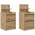 vidaXL Nachttisch 2 Schubladen Artisan-Eiche 38x34x80cm
