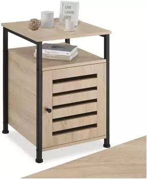 TecTake Cork Beistellschrank Industrial, Eiche Sonoma, 40,5x40,5x60,5cm