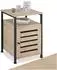TecTake Cork Beistellschrank Industrial, Eiche Sonoma, 40,5x40,5x60,5cm