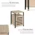 TecTake Cork Beistellschrank Industrial, Eiche Sonoma, 40,5x40,5x60,5cm