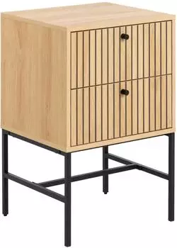 Actona Albany Nachttisch 2 Schubladen, Eiche, 45,6x70x40cm