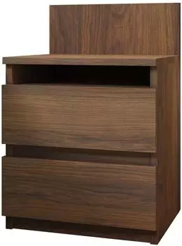 Mirjan24 Malwa M1 Nachttisch 2 Schubladen, nussbaumfarben (800002000049)