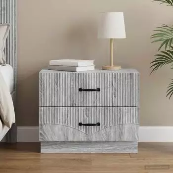 vidaXL Nachttisch Sonoma-Grau 62x34,5x44,5cm Holzwerkstoff