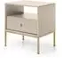 Masseno Mondo Nachttisch beige, gold, 1 Schublade, 53,6x56,2x39cm (800001095190)