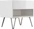 Posseik Nachttisch-Set Industrial B, 2-teilig, weiß hochglanz, 50cm